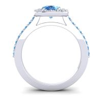 Pear Shape Halo Leta Ring