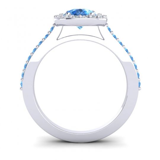 Pear Shape Halo Leta Ring