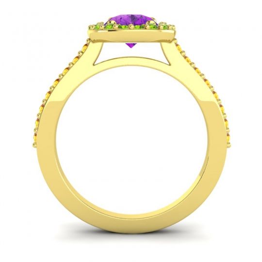 Pear Shape Halo Leta Ring