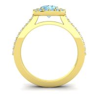 Pear Shape Halo Leta Ring
