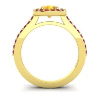 Pear Shape Halo Leta Ring
