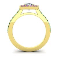 Pear Shape Halo Leta Ring