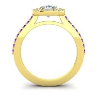 Pear Shape Halo Leta Ring