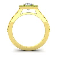 Pear Shape Halo Leta Ring