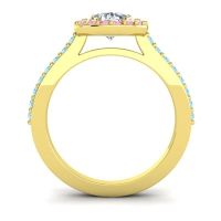 Pear Shape Halo Leta Ring