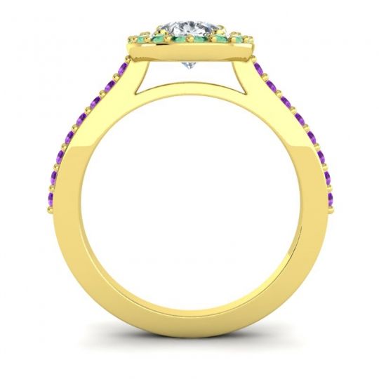 Pear Shape Halo Leta Ring