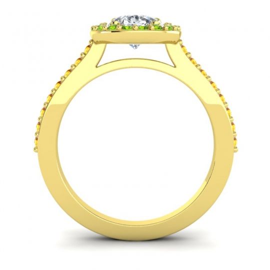 Pear Shape Halo Leta Ring