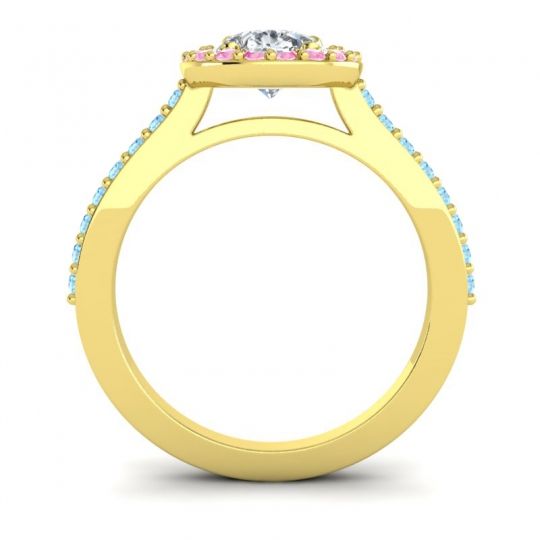 Pear Shape Halo Leta Ring