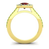 Pear Shape Halo Leta Ring