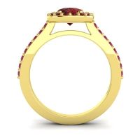 Pear Shape Halo Leta Ring