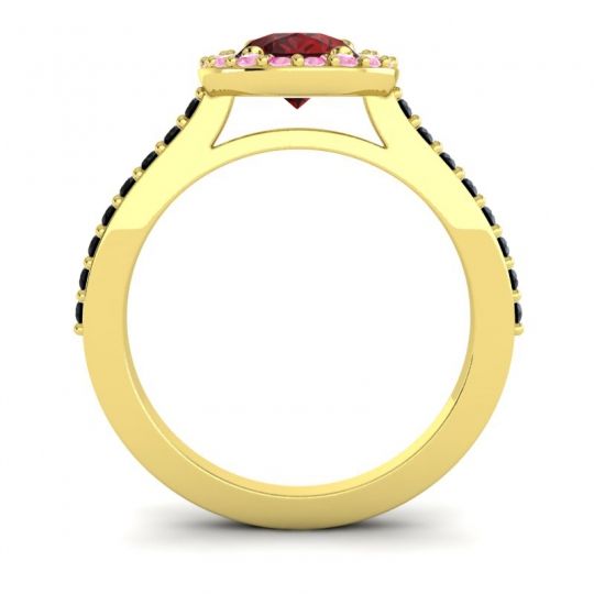 Pear Shape Halo Leta Ring