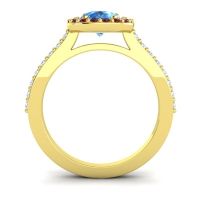 Pear Shape Halo Leta Ring