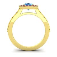 Pear Shape Halo Leta Ring