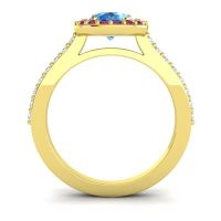Pear Shape Halo Leta Ring