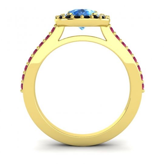 Pear Shape Halo Leta Ring