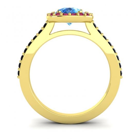 Pear Shape Halo Leta Ring