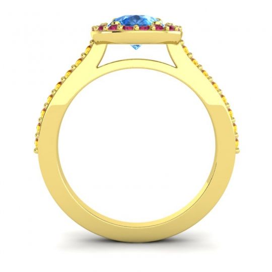 Pear Shape Halo Leta Ring