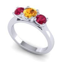 Three Stone Nala Ring