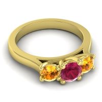 Three Stone Nala Ring