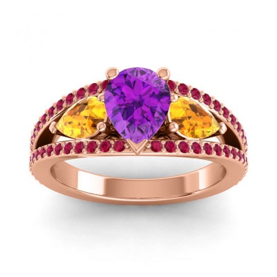 Modern Pave Pear Vatama Ring