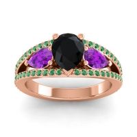 Modern Pave Pear Vatama Ring