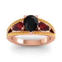 Modern Pave Pear Vatama Ring