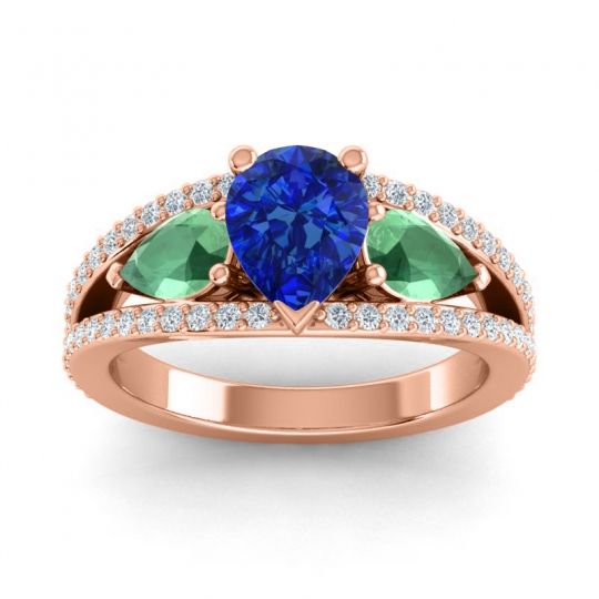 Modern Pave Pear Vatama Ring