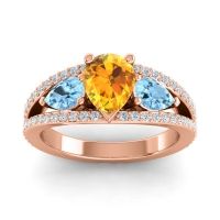 Modern Pave Pear Vatama Ring