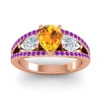 Modern Pave Pear Vatama Ring