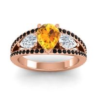 Modern Pave Pear Vatama Ring