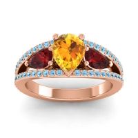 Modern Pave Pear Vatama Ring