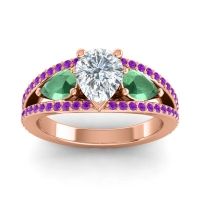 Modern Pave Pear Vatama Ring