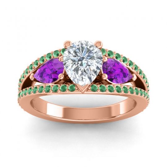 Modern Pave Pear Vatama Ring