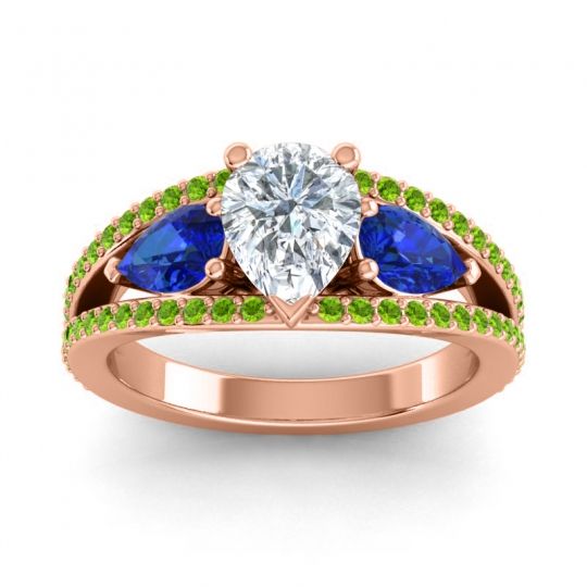 Modern Pave Pear Vatama Ring