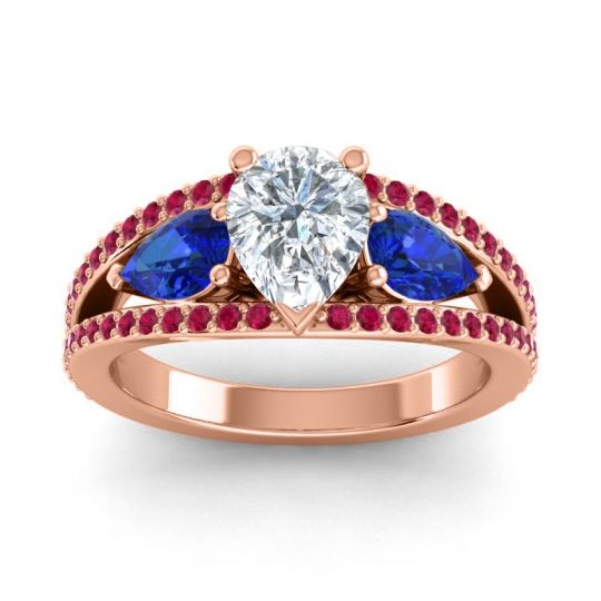 Modern Pave Pear Vatama Ring