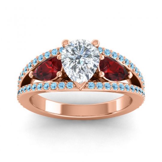 Modern Pave Pear Vatama Ring