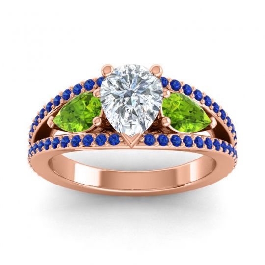 Modern Pave Pear Vatama Ring
