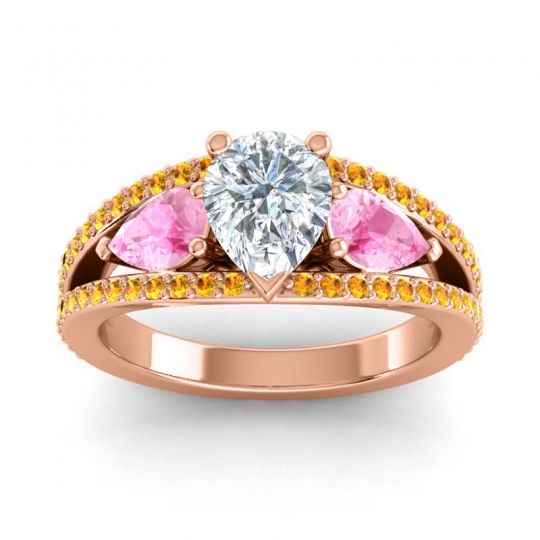 Modern Pave Pear Vatama Ring