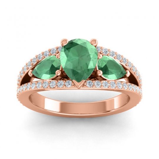 Modern Pave Pear Vatama Ring