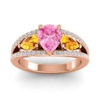 Modern Pave Pear Vatama Ring