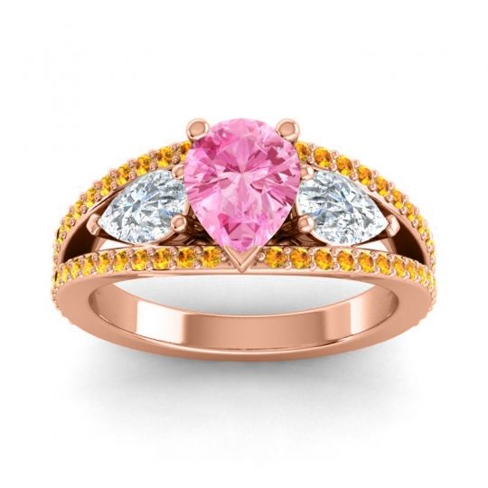 Modern Pave Pear Vatama Ring