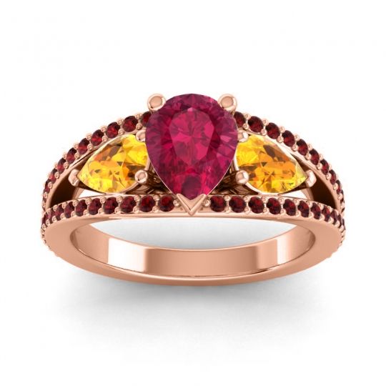 Modern Pave Pear Vatama Ring