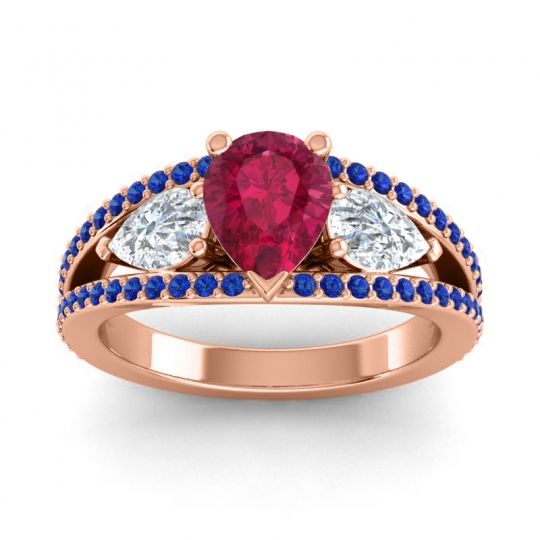 Modern Pave Pear Vatama Ring