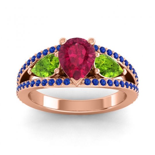 Modern Pave Pear Vatama Ring