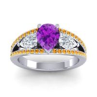 Modern Pave Pear Vatama Ring
