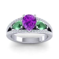 Modern Pave Pear Vatama Ring