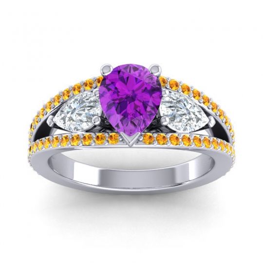 Modern Pave Pear Vatama Ring