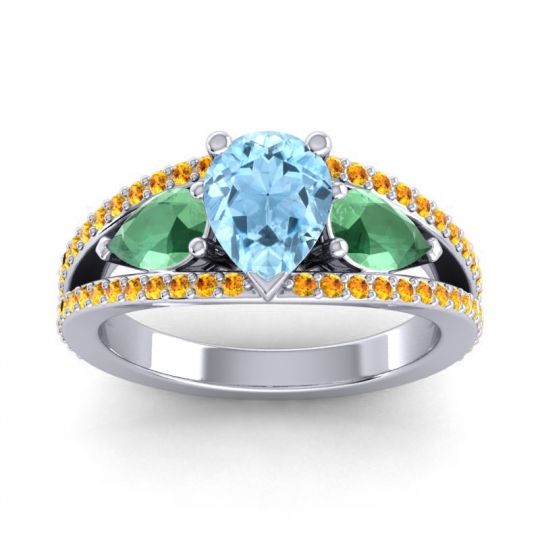 Modern Pave Pear Vatama Ring