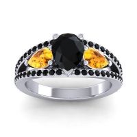 Modern Pave Pear Vatama Ring