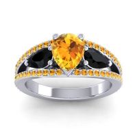 Modern Pave Pear Vatama Ring